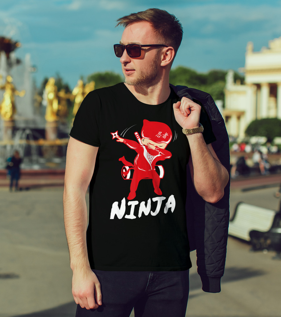 Ninja Dabbing Funny Martial Arts Star T-Shirt