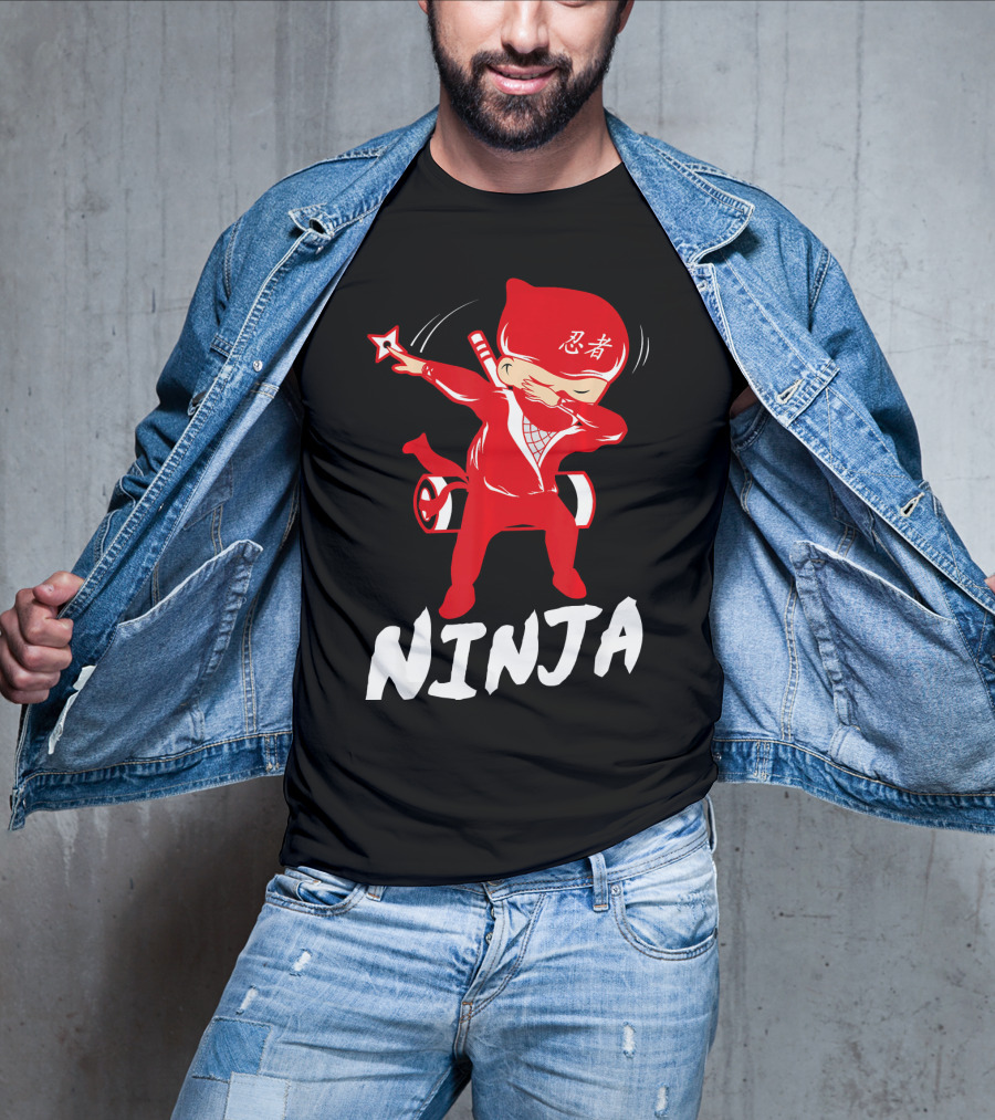 Ninja Dabbing Funny Martial Arts Star T-Shirt