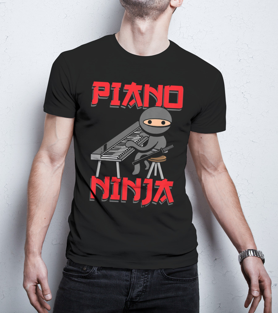 Piano Ninja Funny Keyboard Player T-Shirt