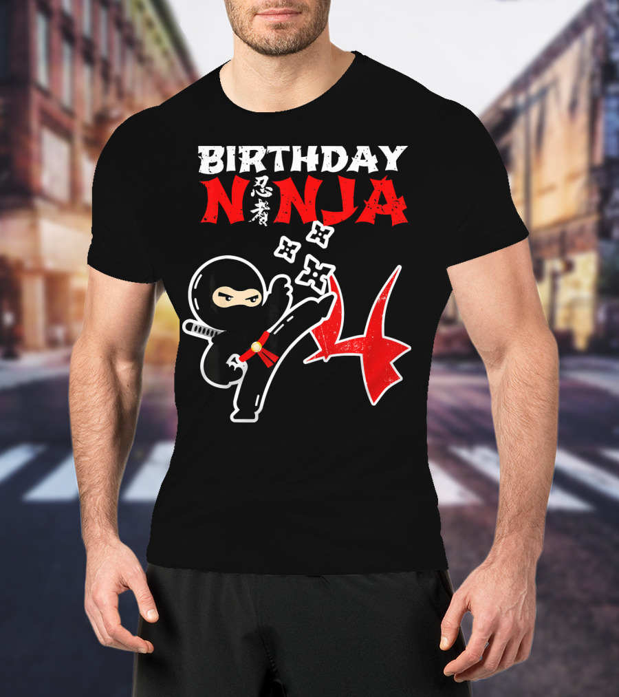 BIRTHDAY NINJA Party Supplies Kick Action T-Shirt