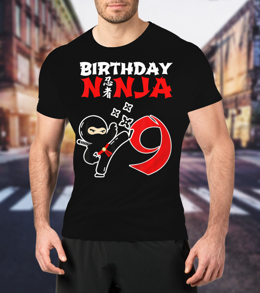 Birthday Ninja 9 Party Favor T-Shirt