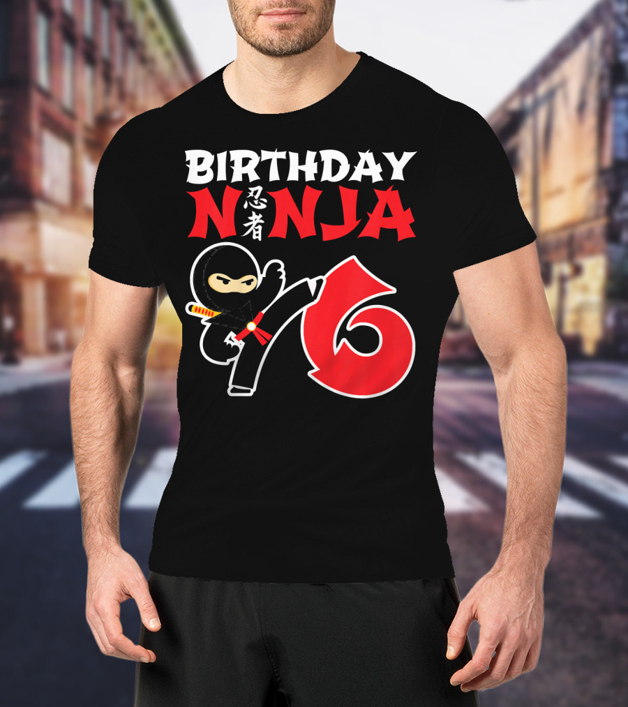 Birthday Ninja 6 Year Old T-Shirt