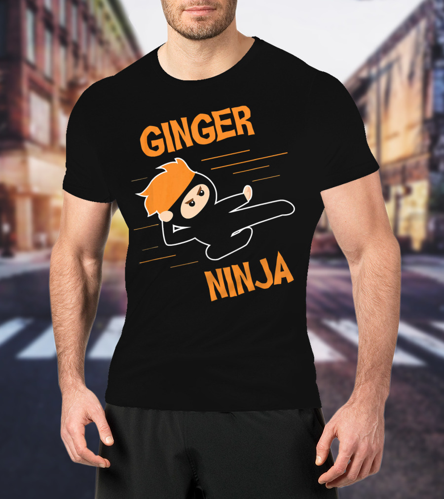 Ginger Ninja Red Hair Funny Kick T-Shirt
