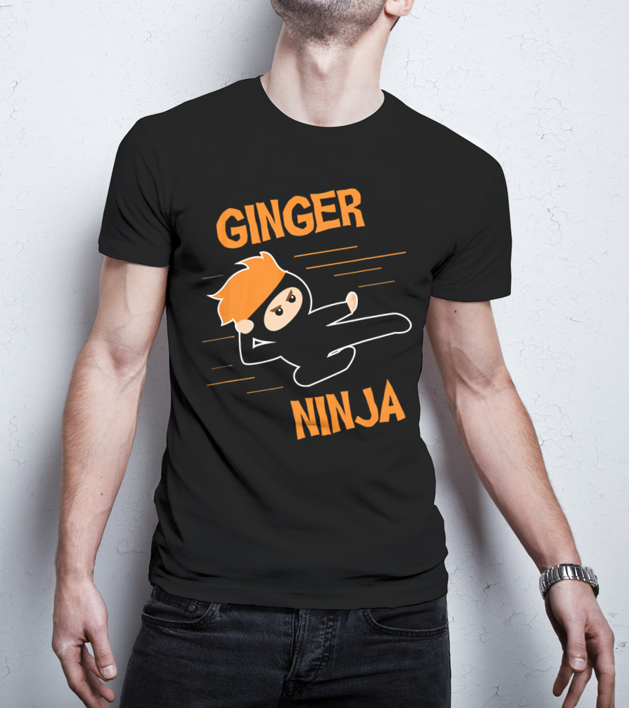 Ginger Ninja Red Hair Funny Kick T-Shirt