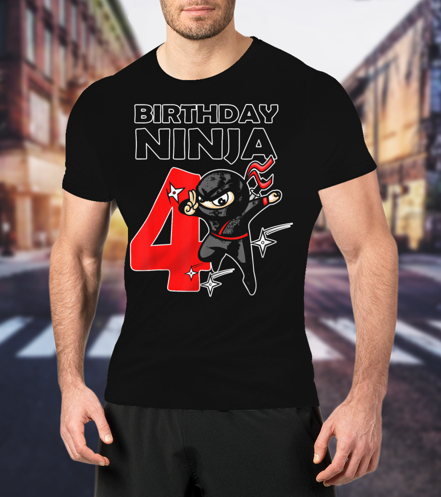 Birthday Ninja 4 Year Old T-Shirt