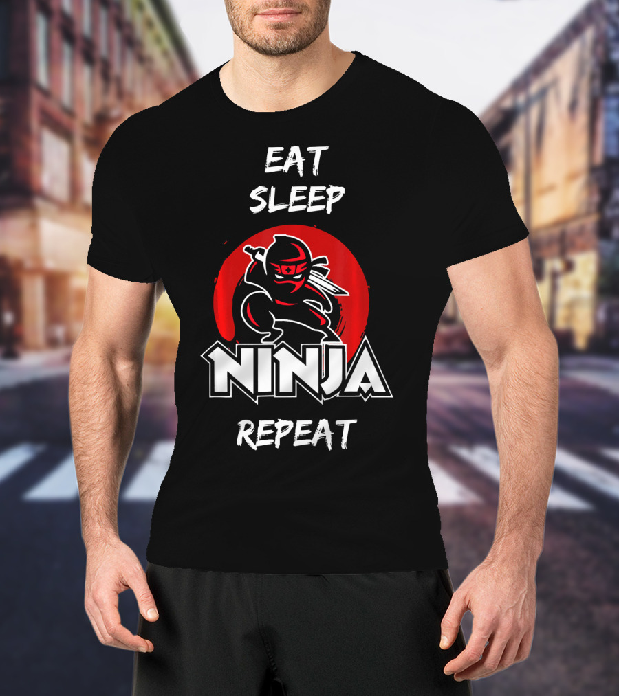 Eat Sleep Ninja Repeat Birthday Boys T-Shirt