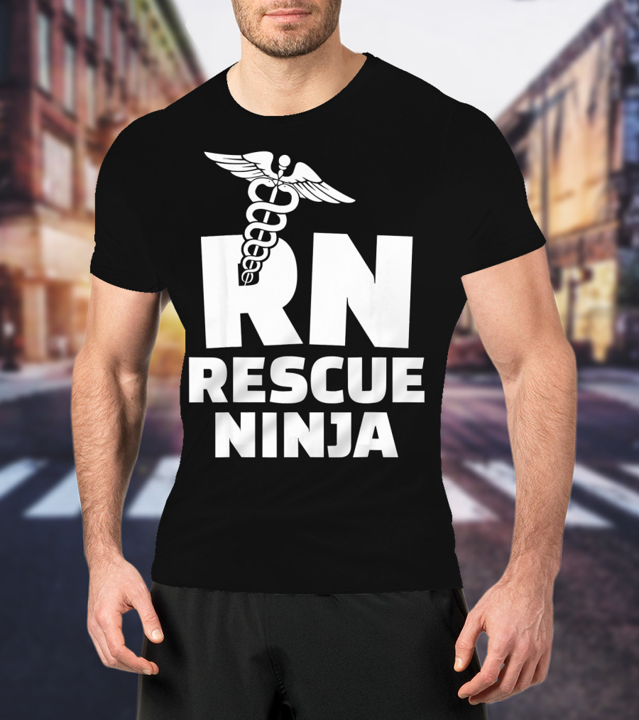 RN Rescue Ninja Nurses Caduceus T-Shirt