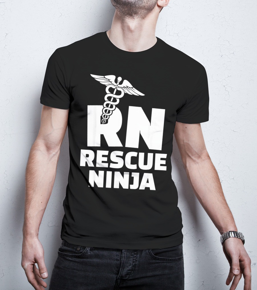 RN Rescue Ninja Nurses Caduceus T-Shirt