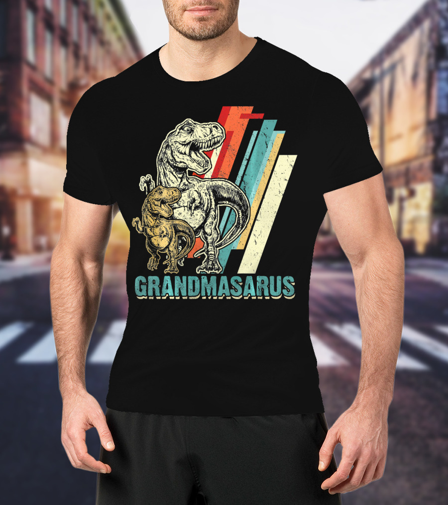 Grandmasaurus Retro Vintage Dinosaur Mother's Day T-Shirt