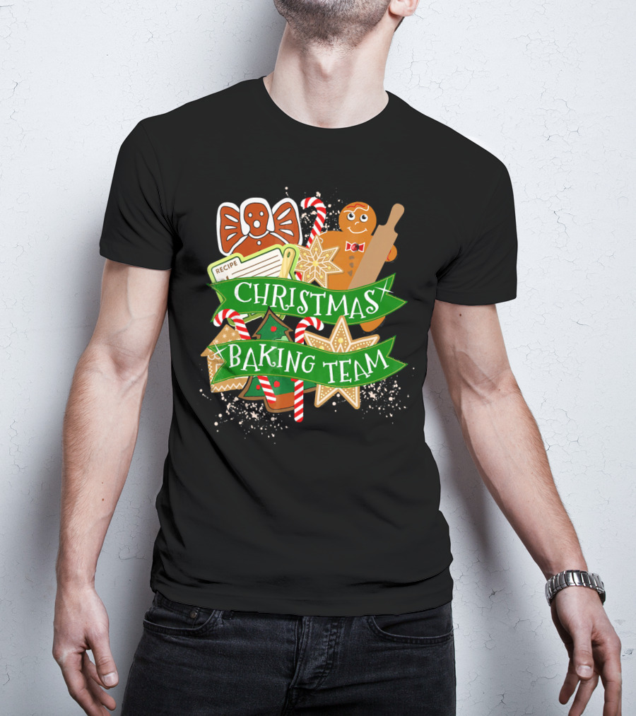 Christmas Baking Team Gingerbread Recipe Holiday Cook Gingerbread House Candy Canes T-Shirt