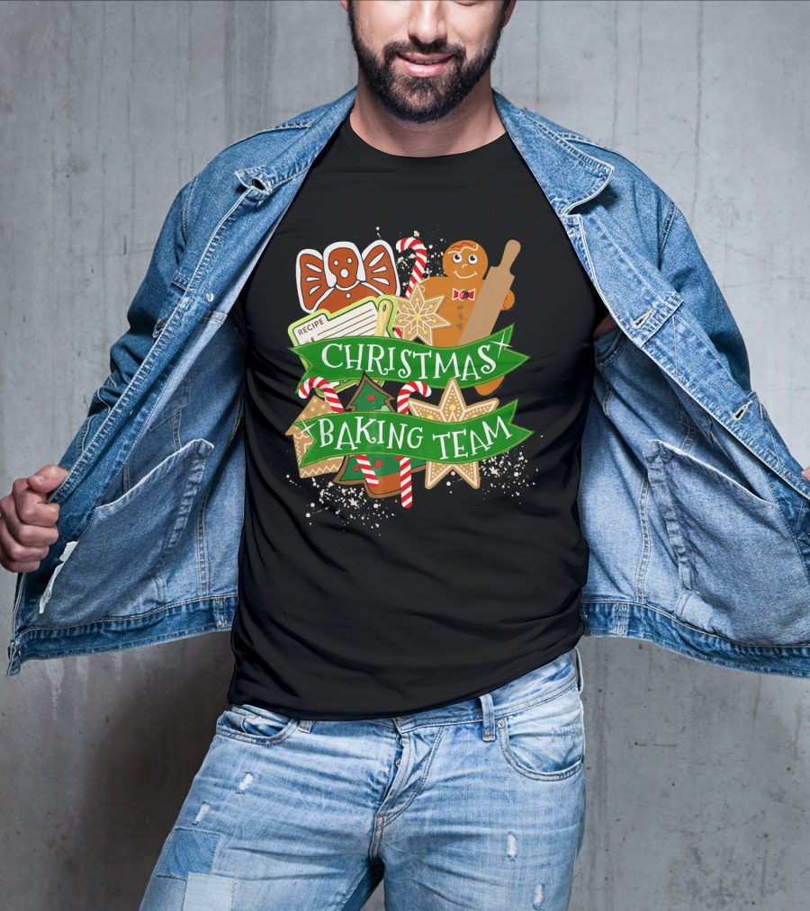 Christmas Baking Team Gingerbread Recipe Holiday Cook Gingerbread House Candy Canes T-Shirt
