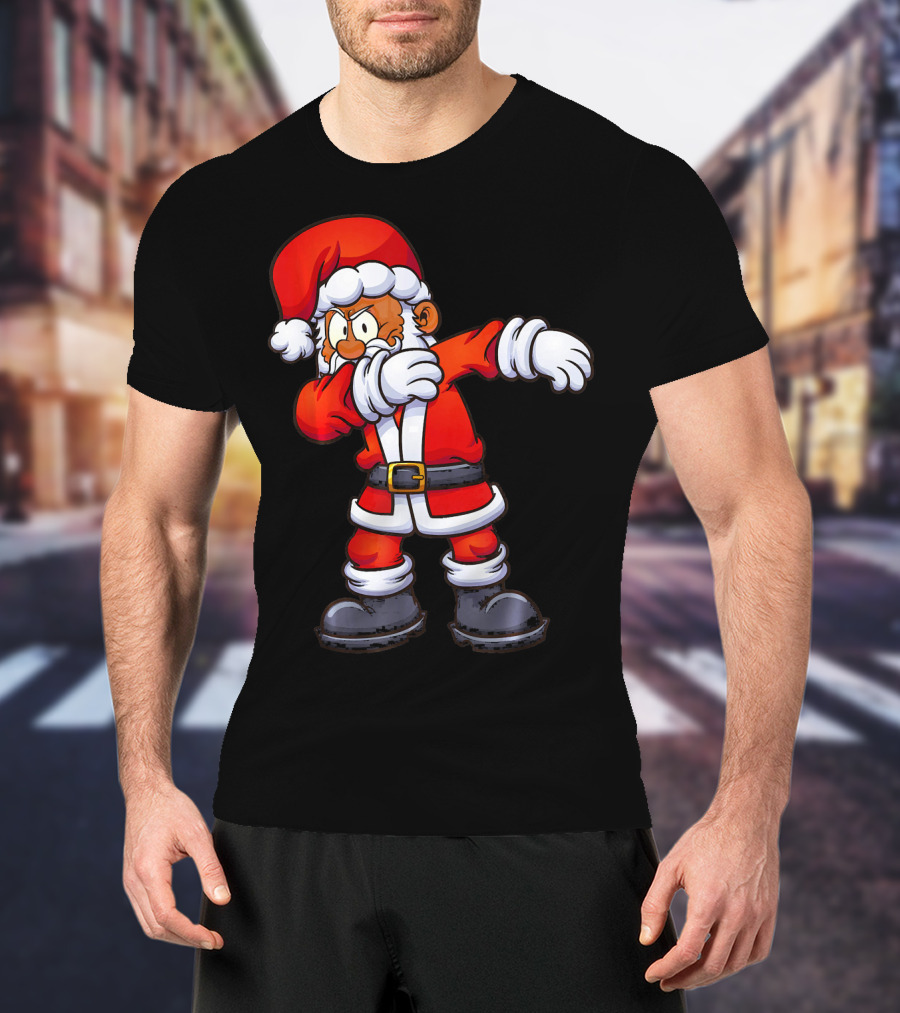 Dabbing Santa Claus In Traditional Red Suit T-Shirt