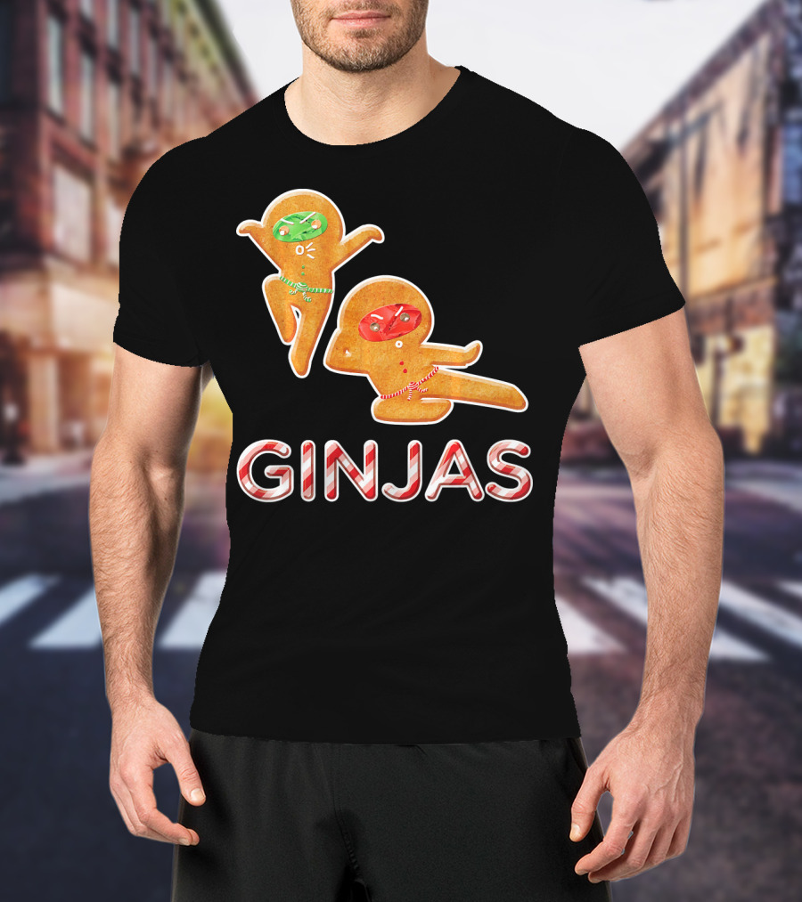 Ginjas Gingerbread Ninja Christmas T-Shirt