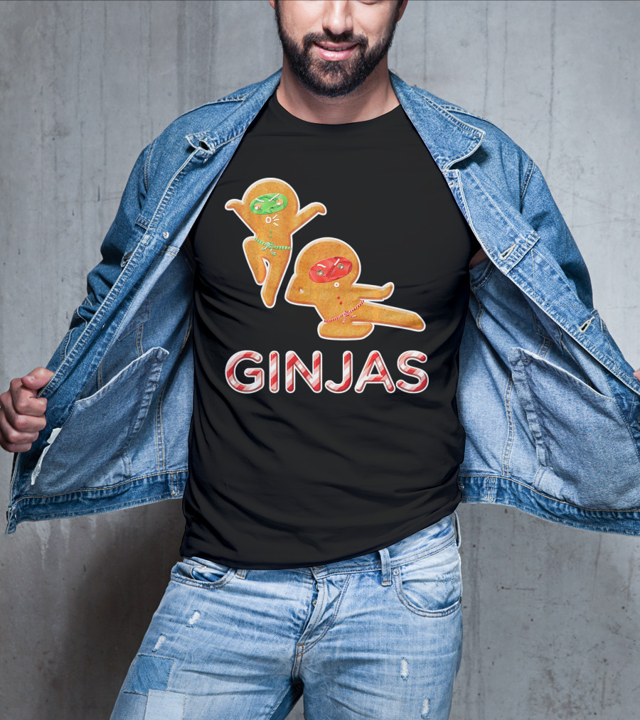 Ginjas Gingerbread Ninja Christmas T-Shirt