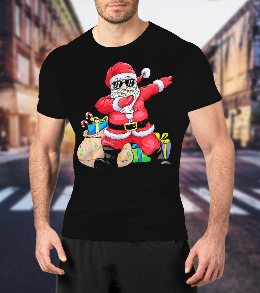 Funny Dabbing Santa Claus Xmas Merr Christmas Gifts T-Shirt