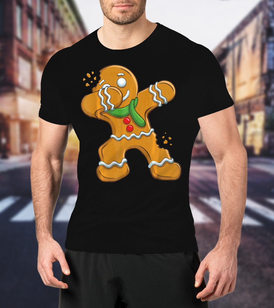 Dabbing Gingerbread Man Christmas Cookies Dance T-Shirt