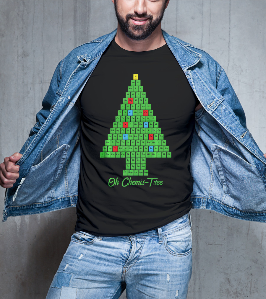 Oh Chemis Tree Periodic Table Christmas Parody Chemistry T-Shirt