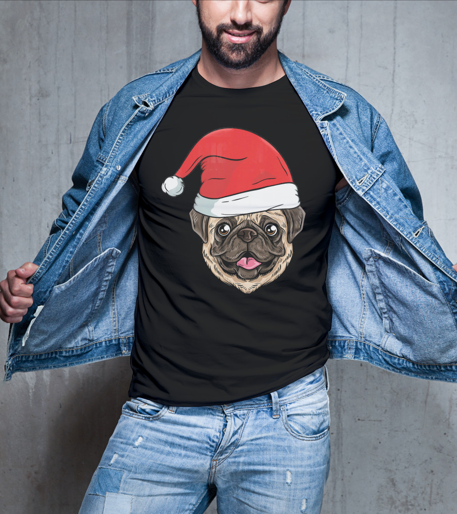 Kids Pug Santa Claus T-Shirt