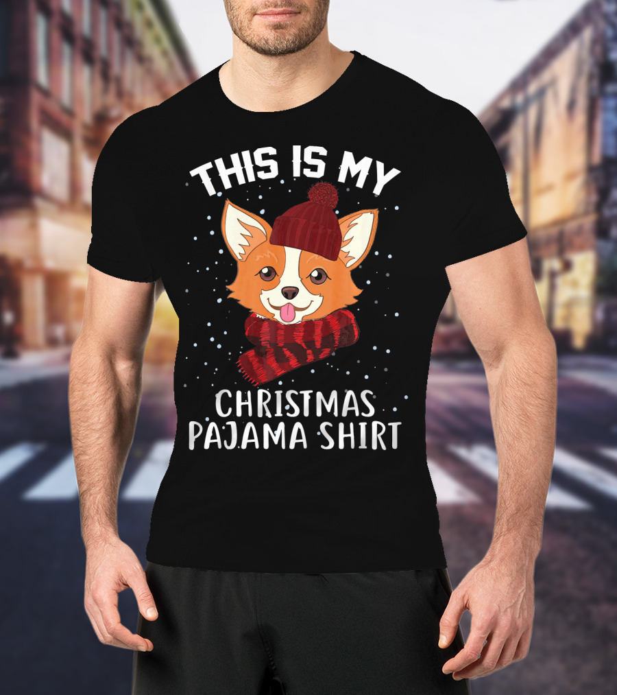 This Is My Christmas Pajama Shirt Corgi T-Shirt