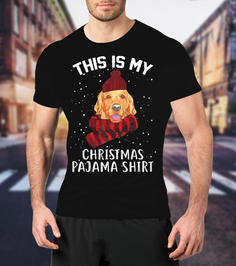 This Is My Christmas Pajama Shirt Golden Retriever T-Shirt