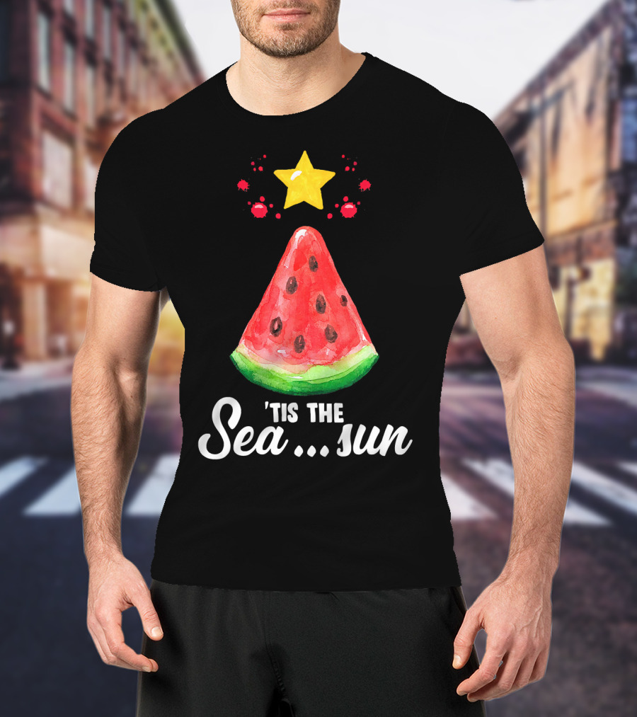'Tis The Seasun Watermelon Slice With Summer Star T-Shirt