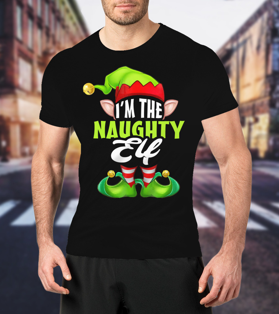 I'm The Naughty Elf Matching Family Holiday Pajamas T-Shirt