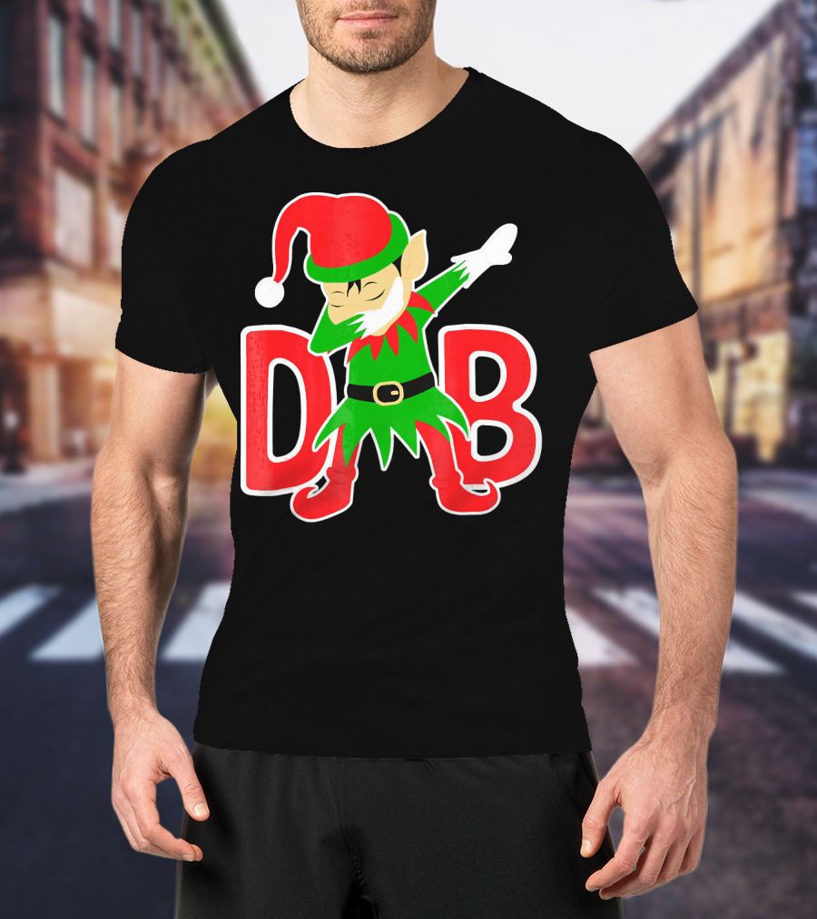 Dabbing Christmas Elf Cute Christmas Holidays T-Shirt