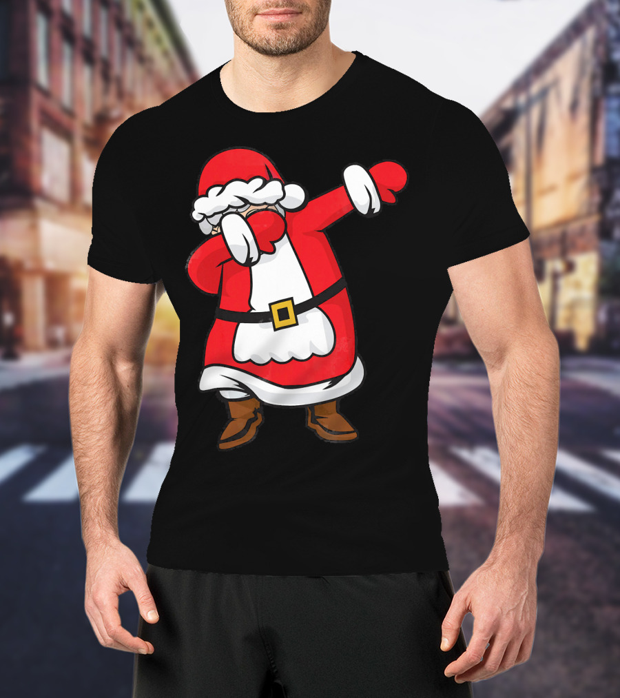 Mrs. Santa Claus Dabbing Christmas Fun T-Shirt
