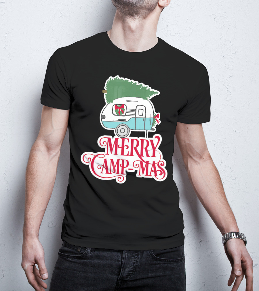 Merry Camp-Mas Christmas Vintage Camper T-Shirt