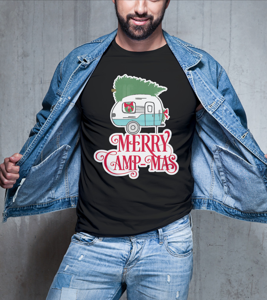 Merry Camp-Mas Christmas Vintage Camper T-Shirt