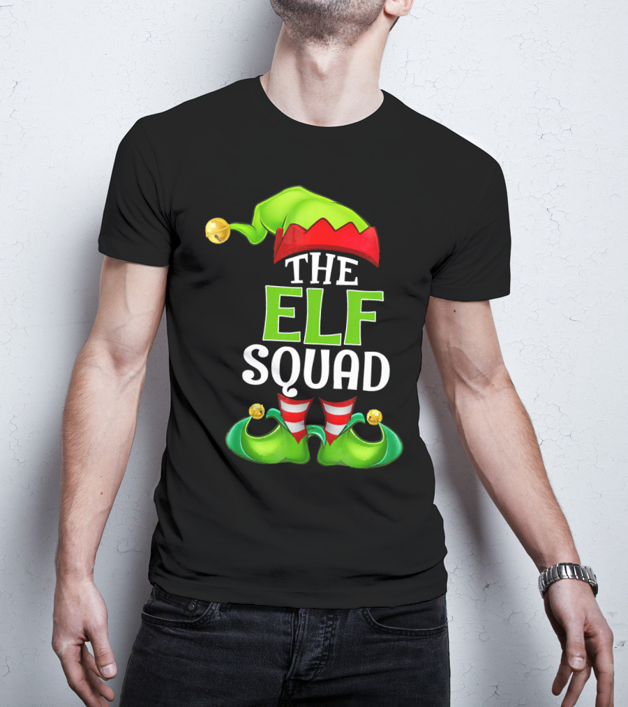 THE ELF SQUAD Green Hat Striped Stockings T-Shirt
