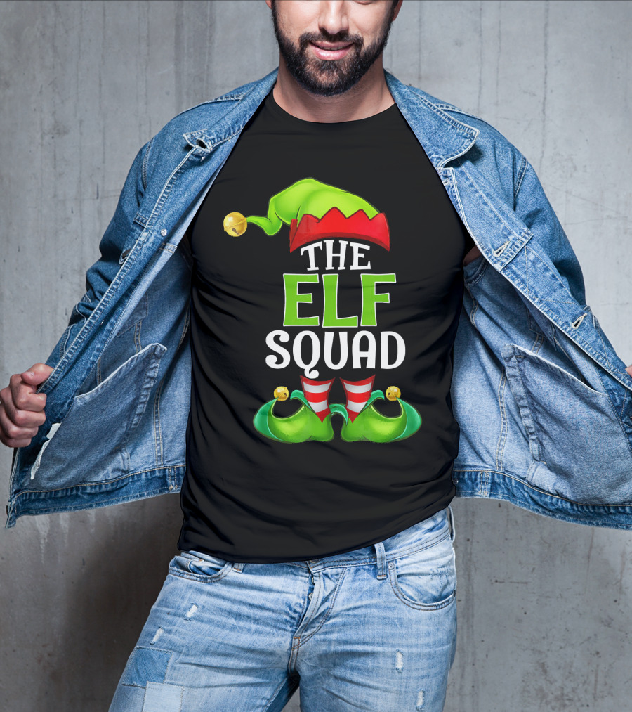 THE ELF SQUAD Green Hat Striped Stockings T-Shirt