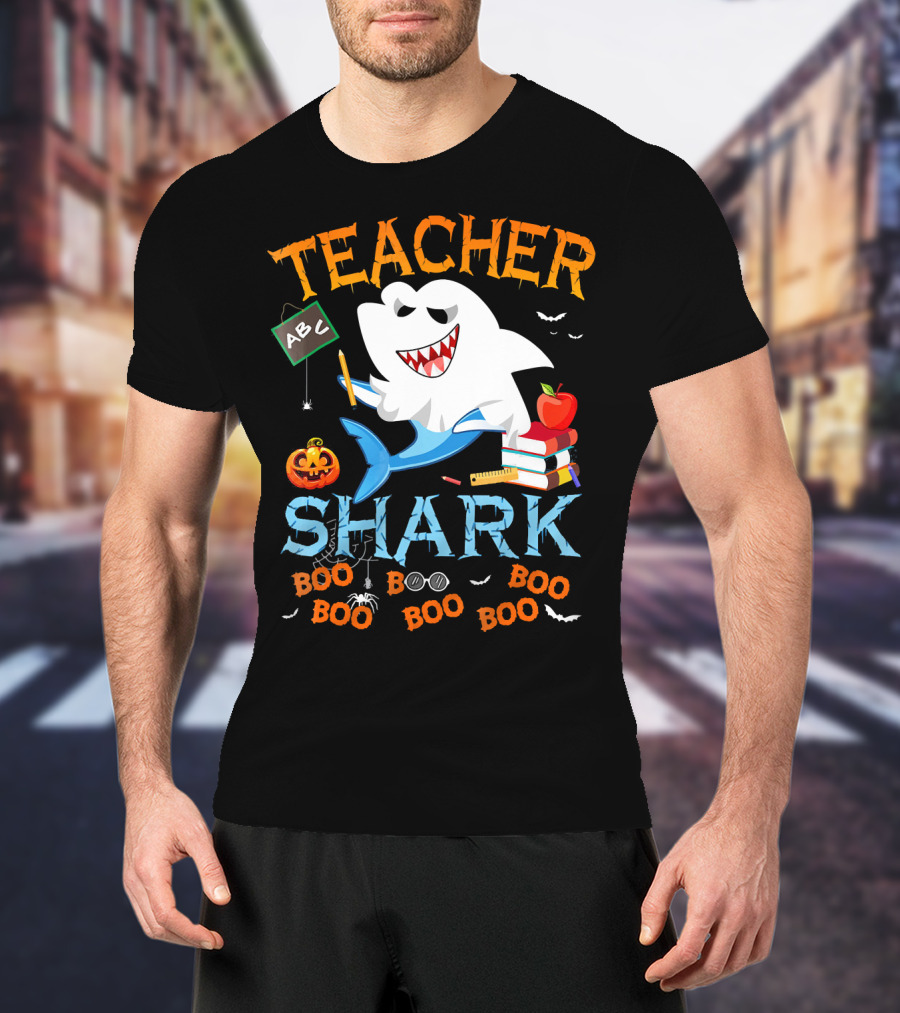 Teacher Shark Halloween Boo Classroom T-Shirt