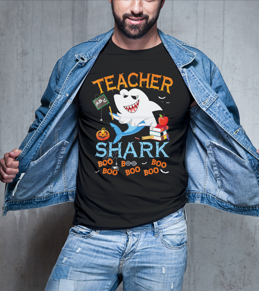 Teacher Shark Halloween Boo Classroom T-Shirt