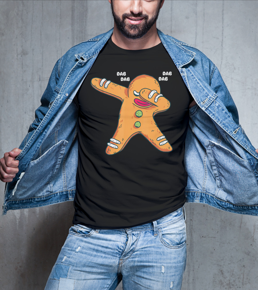 Dab Dab Gingerbread Cookie Christmas Dance T-Shirt