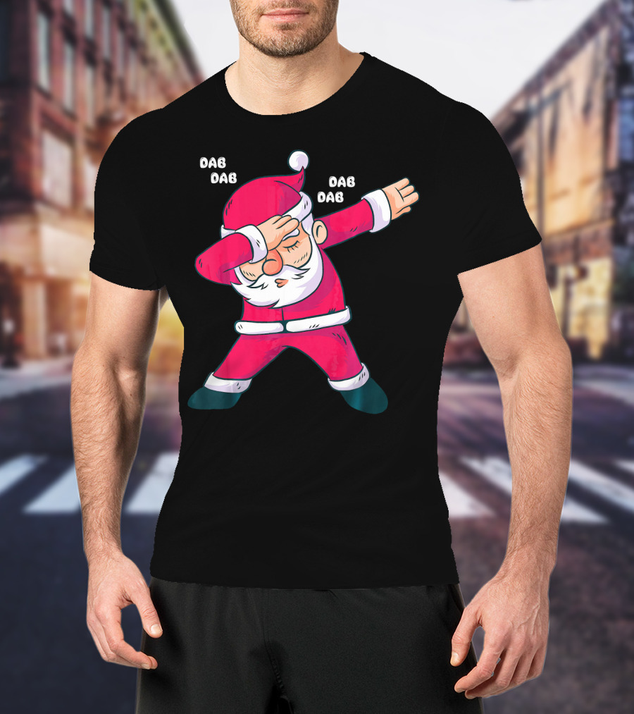 Dab Dab Dab Christmas Dabbing Santa Fun T-Shirt