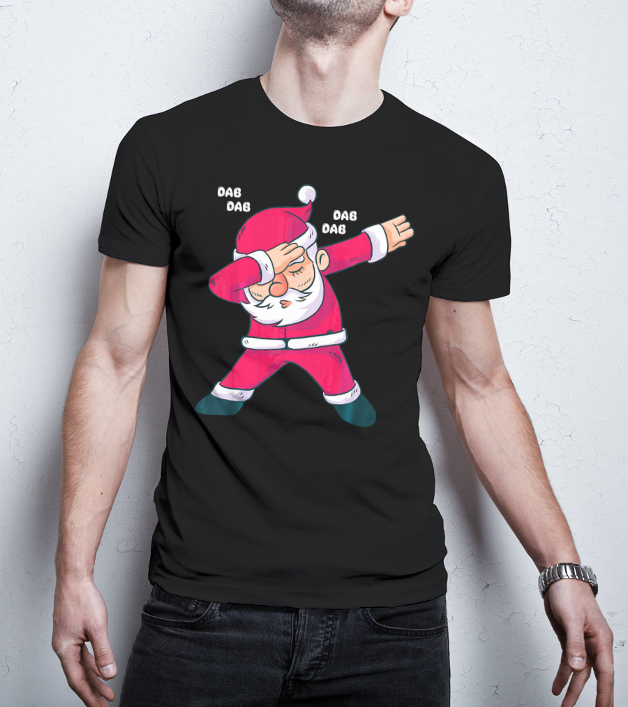 Dab Dab Dab Christmas Dabbing Santa Fun T-Shirt