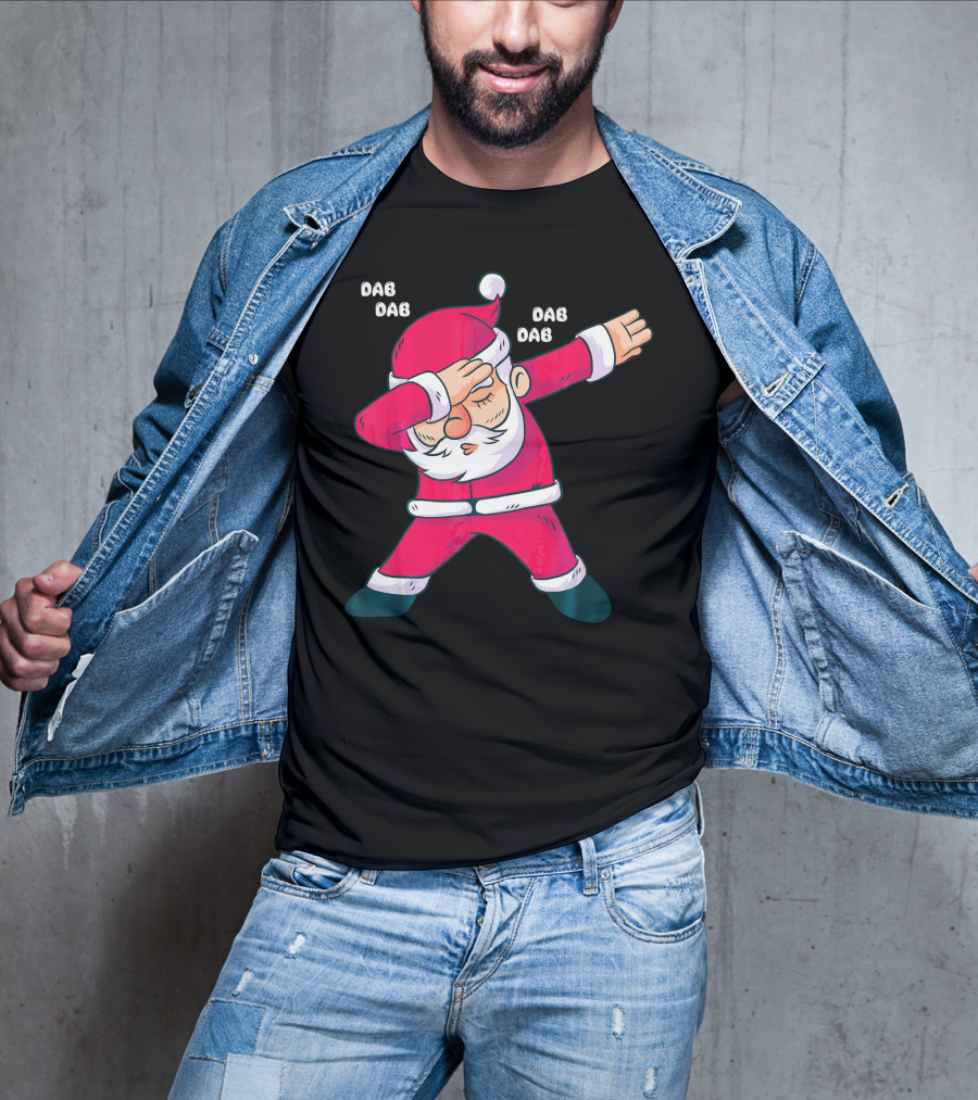 Dab Dab Dab Christmas Dabbing Santa Fun T-Shirt