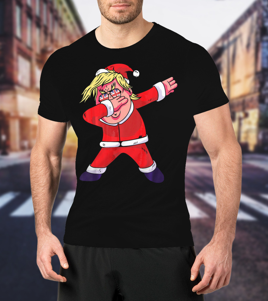 Dabbing Santa Claus With Sunglasses And Santa Hat T-Shirt