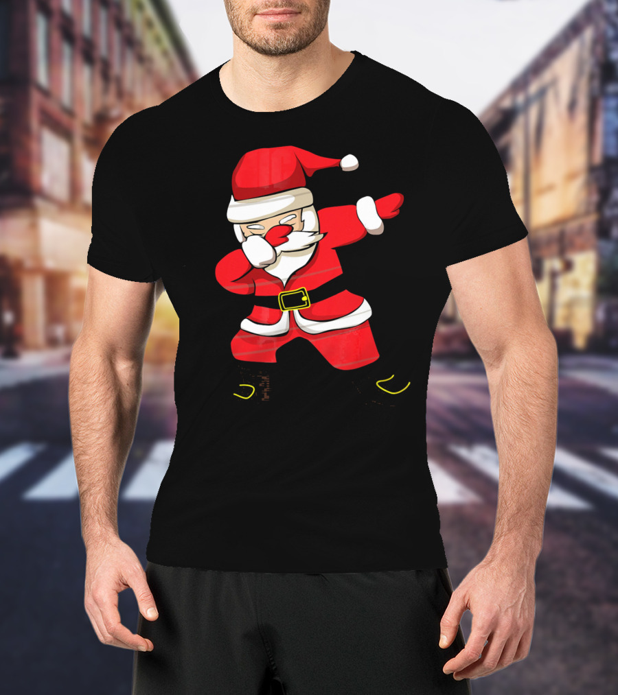 Dabbing Santa Christmas Santa College Dab Move Iconic Festive T-Shirt