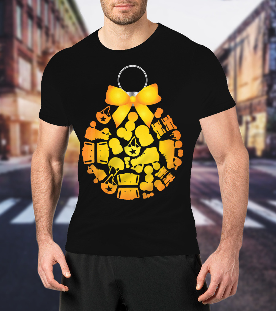 Roller Derby Christmas Tree Ornaments Skates And Helmets T-Shirt