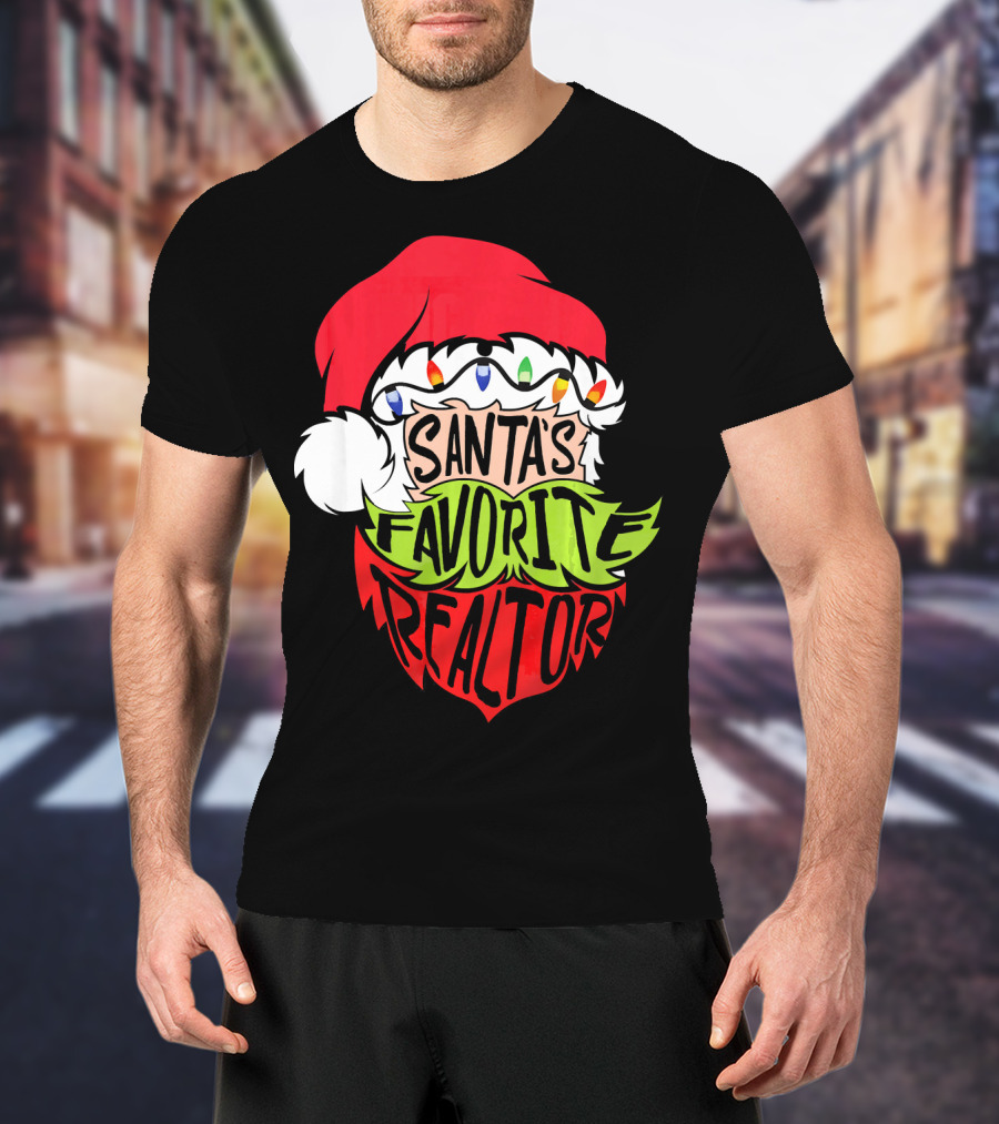 Santa's Favorite Realtor Christmas Santa T-Shirt