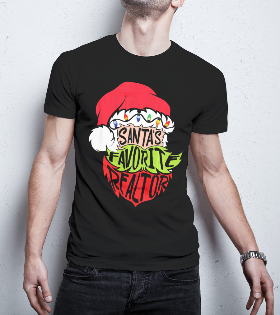 Santa's Favorite Realtor Christmas Santa T-Shirt