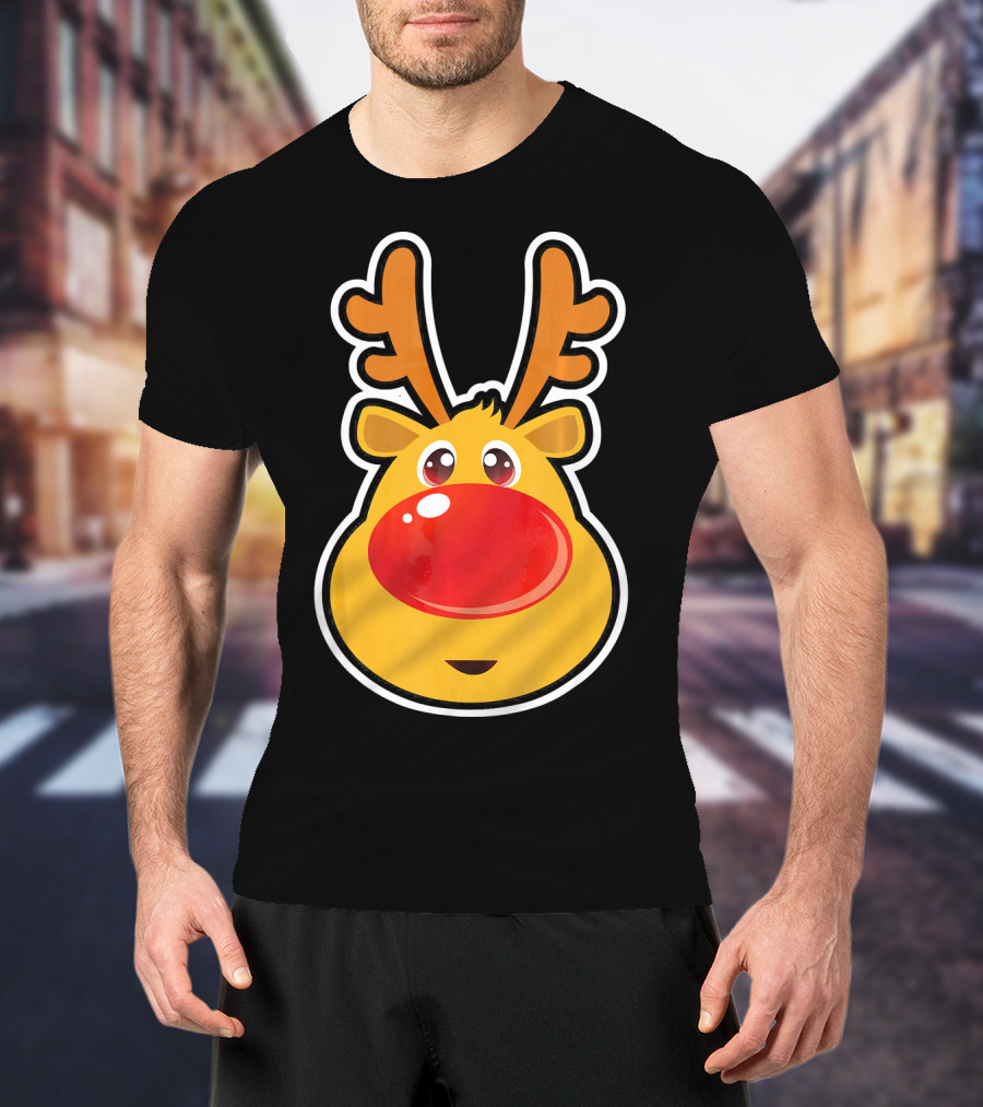 RUDOLPH Red Nose Reindeer Santa Iconic Character T-Shirt