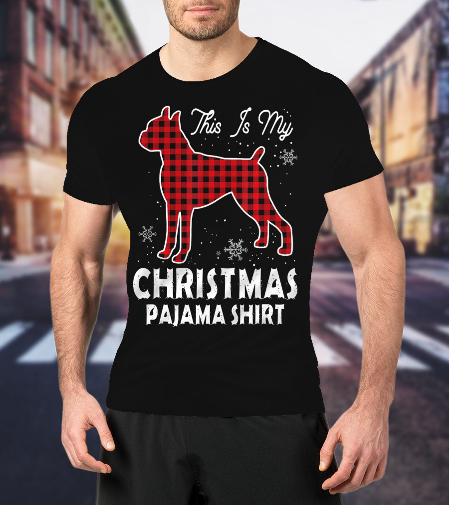 This Is My Christmas Boxer Dog Pajama T-Shirt