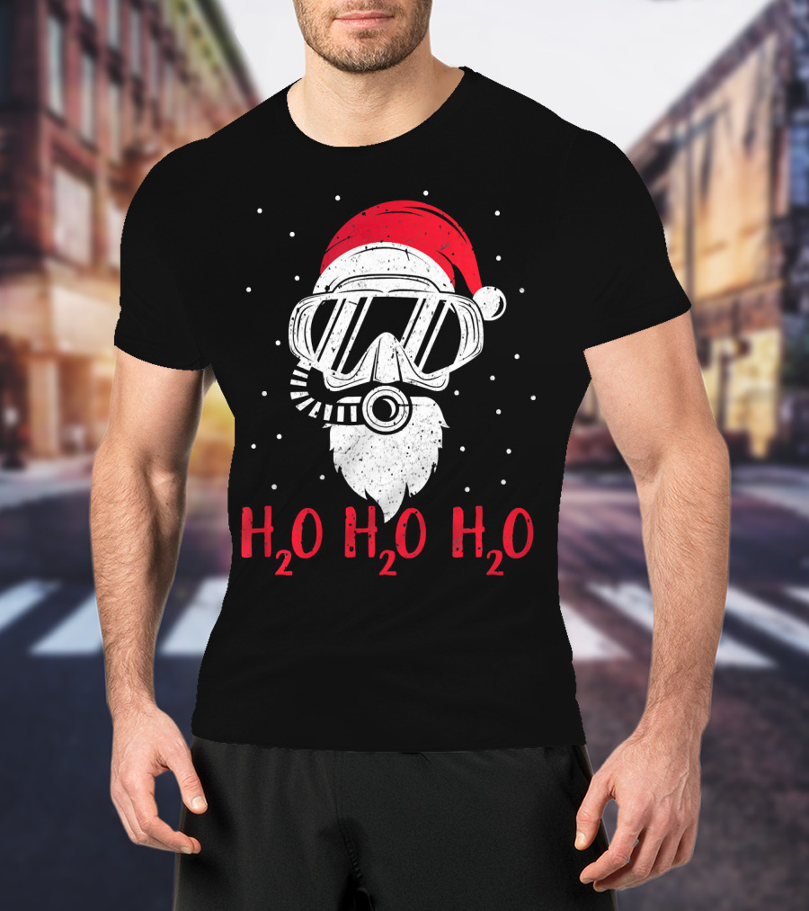 Santa Scuba Diving H2O H2O H2O T-Shirt