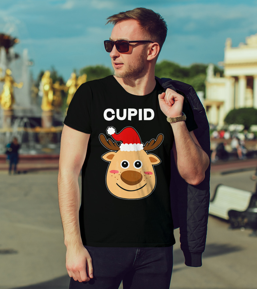 Santa Hat Reindeer Cupid T-Shirt