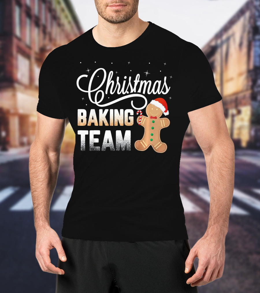 Christmas Baking Team Gingerbread Candy Cane Holiday T-Shirt