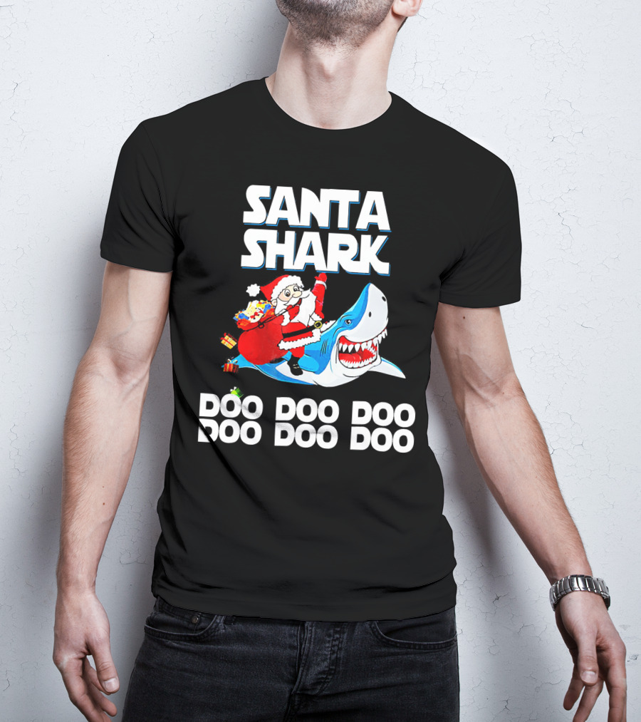 Santa Shark Doo Doo Doo Doo Doo Doo T-Shirt
