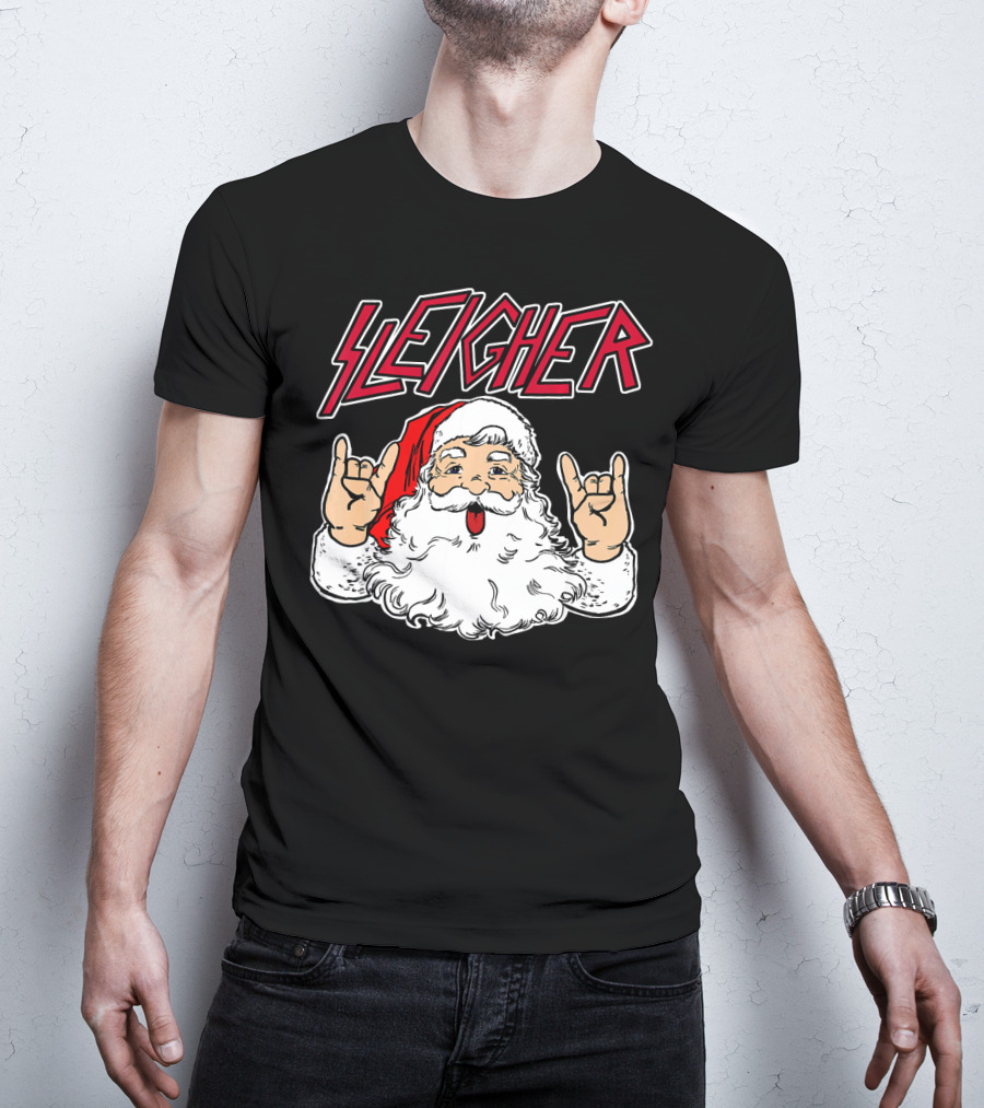 Santa Sleigher Funny Slayer Hail Santa T-Shirt